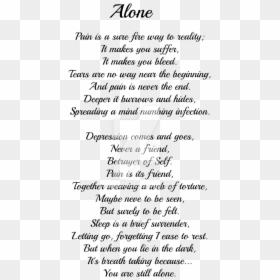 Alone Quotes Png, Transparent Png - the end png