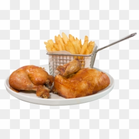Fried Chips With Roast Chicken, HD Png Download - chips png