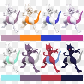 Mewtwo Colors, HD Png Download - mewtwo png