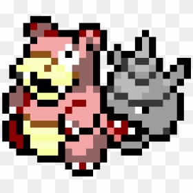 Pixel Art Pokemon Slowbro, HD Png Download - mewtwo png