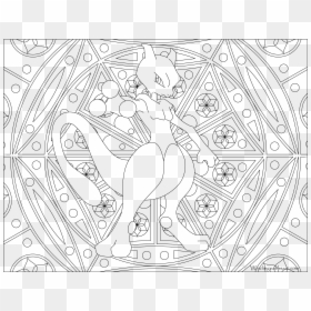 Pokemon Adult Coloring Pages, HD Png Download - mewtwo png