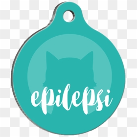 Dalis Pet Tag Epilepsi Yazılı Kedi Yuvarlak Mavi Kedi - Fishing Sign, HD Png Download - yuvarlak png