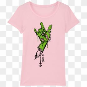 Surf T-shirt Women Pink, Rock Hand Green - Green Lantern, HD Png Download - the riddler png