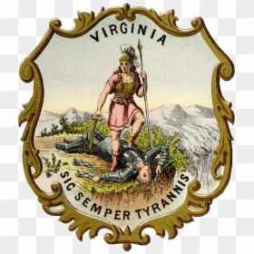 Virginia State Coat Of Arms Transparency - Symbol Of Virginia Colony, HD Png Download - virginia state png