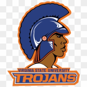 Virginia State Logo - Virginia State University Trojan Head, HD Png Download - virginia state png