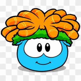The Workout Curl In Puffle Interface - Club Penguin Puffle Azul, HD Png Download - puffle png