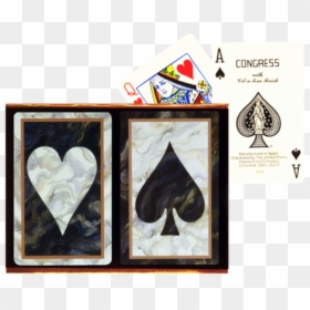 Black Marble Double Deck - Congress Black Marble Playing Cards, HD Png Download - black marble png