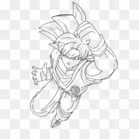 Dbz Favourites By Tmryan - Goku Ssj God Dessin, HD Png Download - ssg goku png