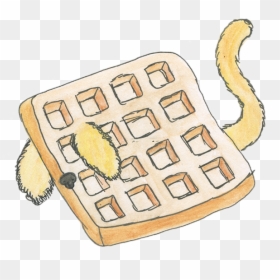 A Waffle With Dog Ears And A Tail - Illustration, HD Png Download - puppy monkey baby png