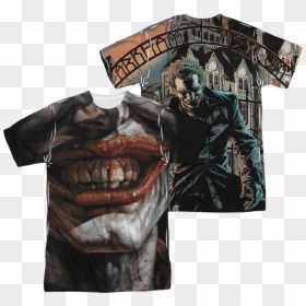 Batman Arkham Asylum Joker Mens Sublimation Tee Shirt - Brian Azzarello And Lee Bermejo Joker, HD Png Download - batman arkham asylum png