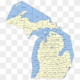 Counties Of The Thumb Of Michigan - Keweenaw Bay On Michigan Map, HD Png Download - michigan mitten png