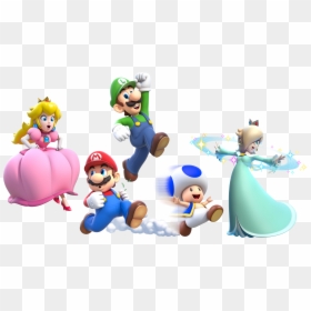 Super Mario 3d World Ghost House Music Extended Essay - Mario Luigi Peach Toad, HD Png Download - super mario 3d world png