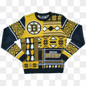 Boston Bruins Patchwork Ugly Christmas Sweater - Boston Bruins Ugly Sweater, HD Png Download - bruins png