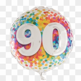90 Rainbow Confetti - 100 Balloon, HD Png Download - rainbow confetti png