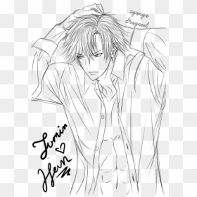 Zen & Jumin Han- Mystic Messengerლ (500x740), Png Download - Line Art, Transparent Png - jumin han png