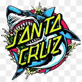 #santa #cruz #santacruz #vsco #sticker #blue #shark, HD Png Download - santa cruz logo png