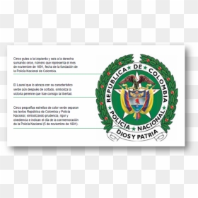National Police Of Colombia, HD Png Download - escudo de colombia png