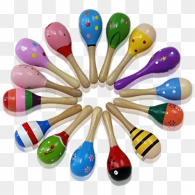 Wooden Baby Toy Rattle - Baby Rattle, HD Png Download - spoons rattling png