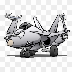 Cartoon F 18, HD Png Download - military jet png