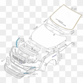 Peugeot 308 Gt Line Front Bumper, HD Png Download - chrome frame png