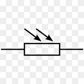 Light-dependent Resistor Schematic Symbol - Light Dependent Resistor Symbol, HD Png Download - resistor symbol png