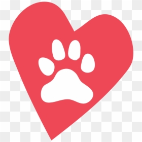 Transparent To Leave Clipart - Heart, HD Png Download - heart paw print png