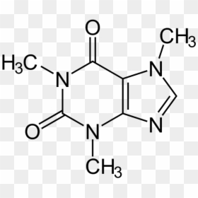 Molecular Structure Of Caffeine, HD Png Download - caffeine molecule png