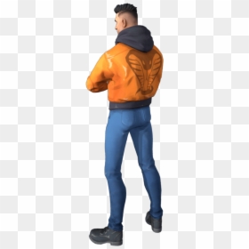 Maverick Outfit - Fortnite Skin With Orange Jacket, HD Png Download - ripped skin png