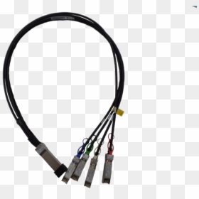 Hpe 100gbe Qsfp28 To 4x25gbe Sfp28 1m Direct Attach - Speaker Wire, HD Png Download - coax cable png