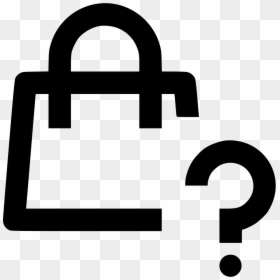 Bag Question Mark - Check Bag Icon Png, Transparent Png - white question mark icon png