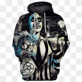 Gearhuman 3d Beetlejuice Tim Burton Hoodies - Tim Burton Beetle Juice Beetlejuice Hat, HD Png Download - tim burton png