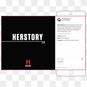 Herstory Digital And Social Posts Wix -14 - Mobile Phone, HD Png Download - history channel png