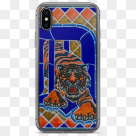 Detroit Ceramic Tiger Iphone Mockup Case On Phone Default - Detroit Tigers, HD Png Download - detroit tigers png