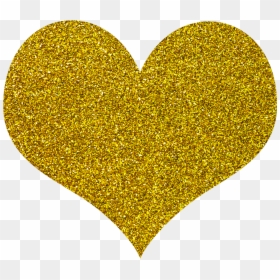 Gold Heart Png Download - Gold Glitter Heart Transparent, Png Download - glitter trail png