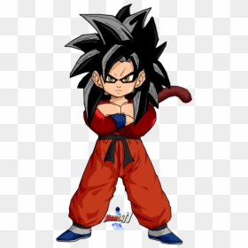 Kid Goku Ssj4 Fixed - Kid Goku Ssj4, HD Png Download - ssj4 goku png
