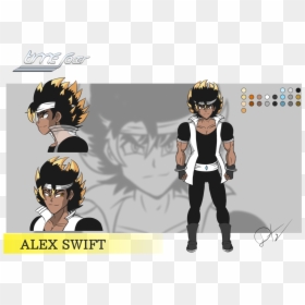 Alex Swift Character Sheet - Cartoon, HD Png Download - ssj4 goku png