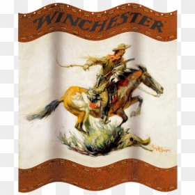 Winchester Horse And Rider Shower Curtain - Winchester Shower Curtain, HD Png Download - winchester png