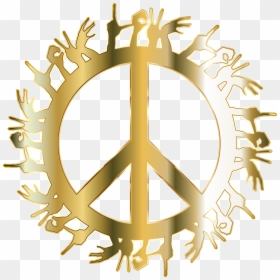 Gold Love No Background - Peace Symbols, HD Png Download - peace icon png