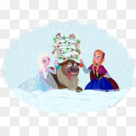 Anna, Disney, And Frozen Image - Anna And Elsa Decorate Sven Fan Art, HD Png Download - sven frozen png