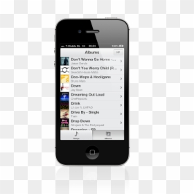 Iphone 4 Front, HD Png Download - music player png