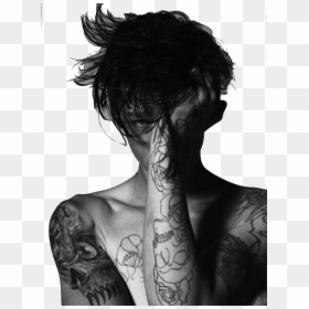 Death Aesthetic, Aesthetic People, Bad Boy Aesthetic, - Black And White Tattoo Aesthetic, HD Png Download - bad boy png