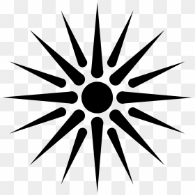 Vergina Sun Macedonia Symbol Argead Dynasty - Vergina Sun Png, Transparent Png - sun rays vector png