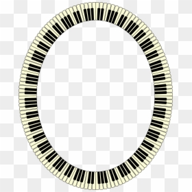 Piano Keys Frame Inverted - Piano Keys Circle Png, Transparent Png - ellipse png