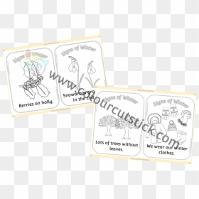 Signs Of Winter Colouring Ccs Cover - Sketch, HD Png Download - snow bank png