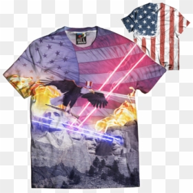 Trump American Flag Shirt, HD Png Download - mt rushmore png