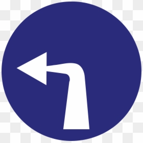 Traffic Sign Forward And Left, HD Png Download - directional arrows png