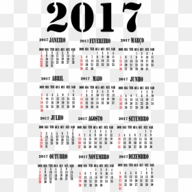Calendario 2017 Png, Transparent Png - calendario 2017 png