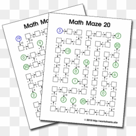 Math Mazes With Addition And Subtraction - Laberinto De Sumas Y Restas, HD Png Download - maze square png