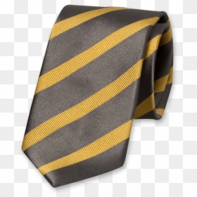Grey/gold Striped Tie - Corbata Amarilla Con Gris, HD Png Download - gold stripe png