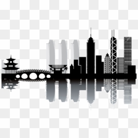 Hong Kong Skyline Silhouette - International Financial Management Eighth Edition, HD Png Download - personas caminando png